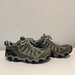 OBOZ Sawtooth Low Teal Blue Gray Mesh Leather Waterproof Hiking Boot size 8.5
